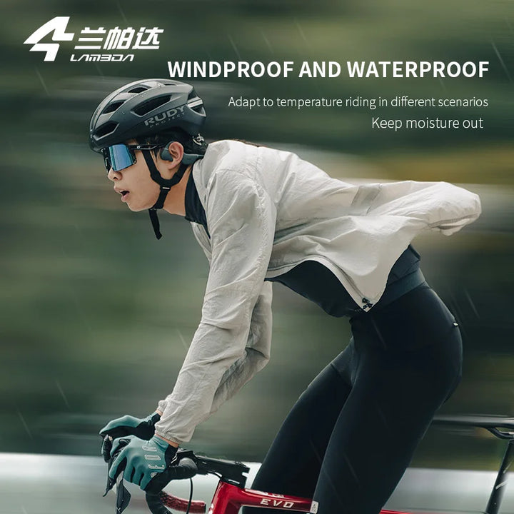 Lameda Cycling Jackets Windproof Waterproof Long Sleeved Windbreaker Lightweight Bike Riding Jacket With 3 Pockets Bicycle Coat