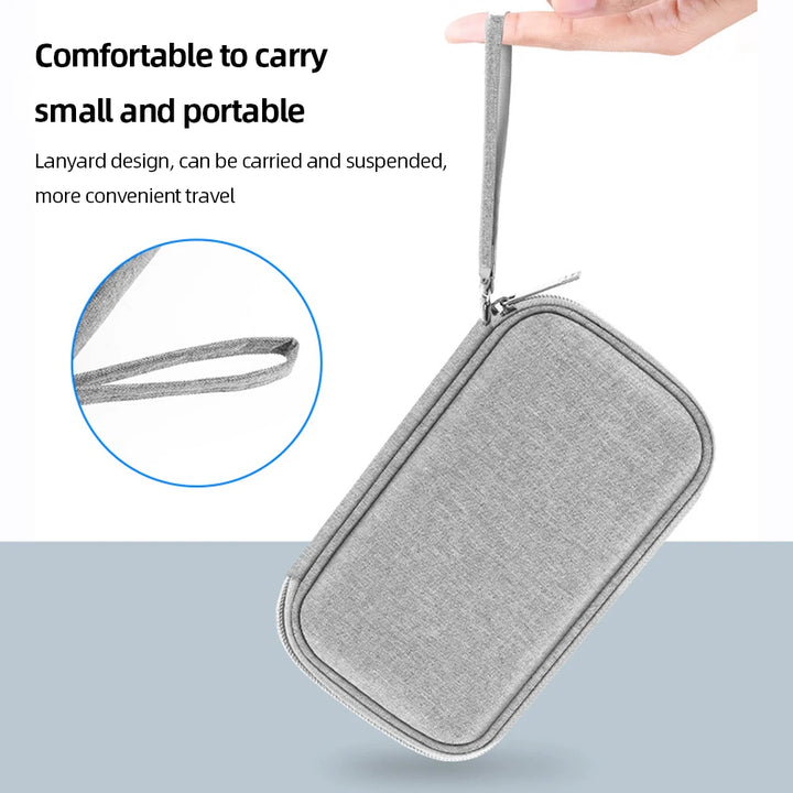 Data Cable Storage Bags Portable Earphone Organizer Digital Gadget Carry Case Multi-layer Storage Bags Electronic Accessory