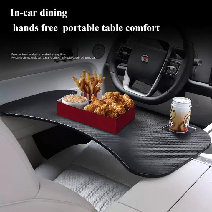 For Leading LI Lixiang L6 L7 L8 L9 2024 Driver's Steering Wheel Table Car Foldable Carbon Fibre Food Tray Car Drink Holder Table