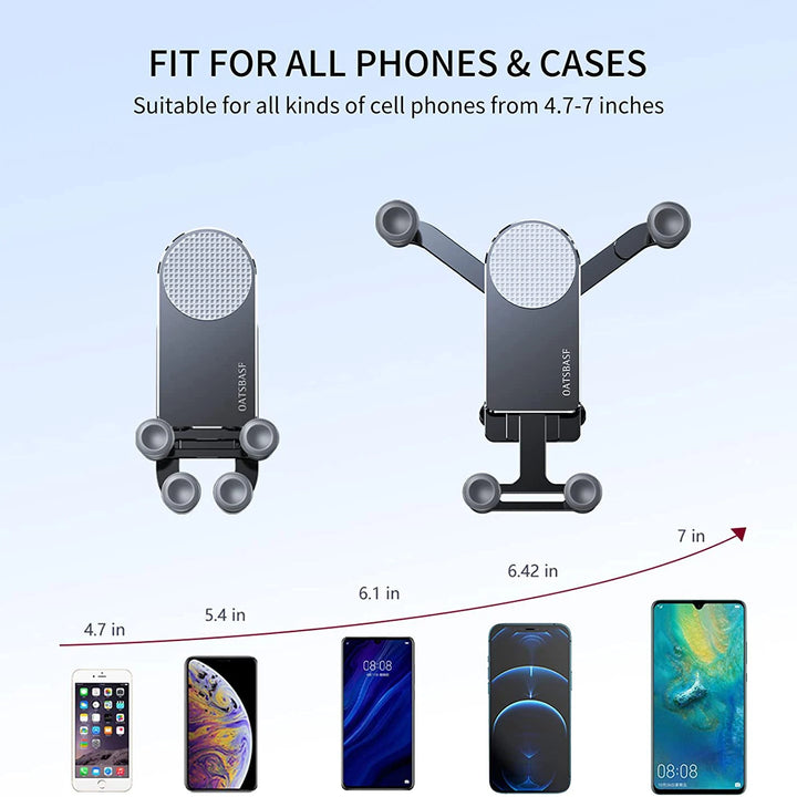 Car Phone Holder Gravity GPS Support Telephone Mount For Samsung Galaxy Z Fold 3 Z Fold 2 Samsung S21 S20 Xiaomi Car Phone Stand