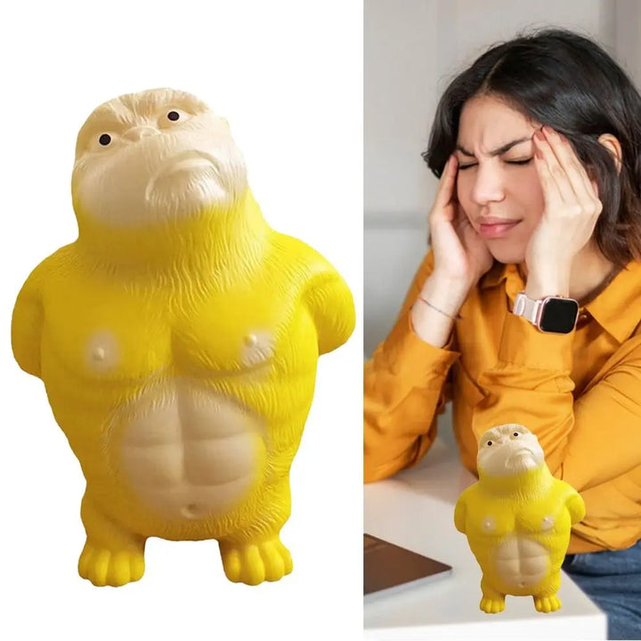 Creative Yellow Squeezing Toys Cartoon Orangutan PVC Gorilla Rebound Toys Decompress Stress Birthday Gift Stress Relief Toys