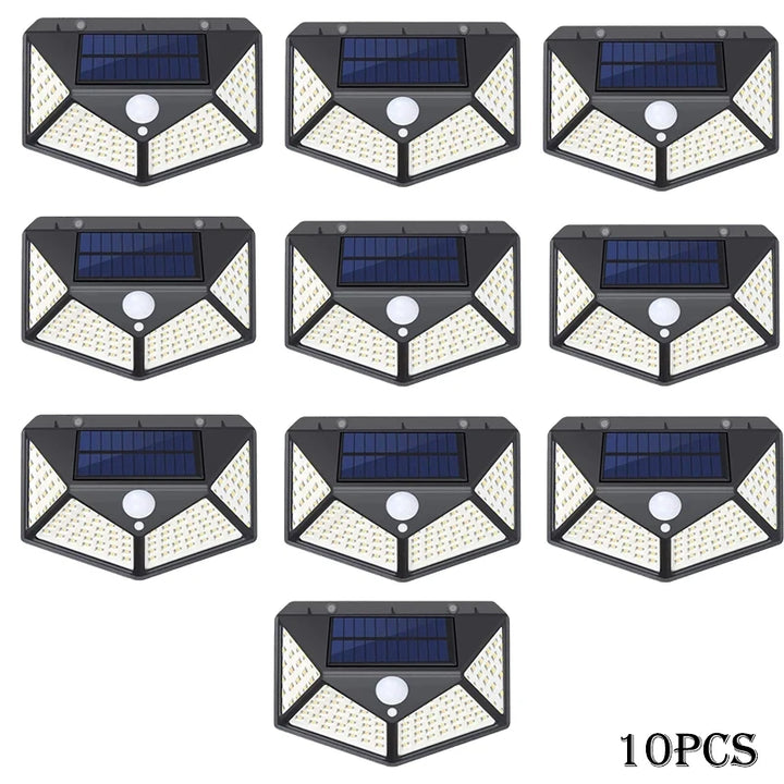 12 Pack Solar Lights Outdoor Wireless 100 LED Solar Motion Sensor Lights Waterproof Security Wall Lighting Outside for Backyard