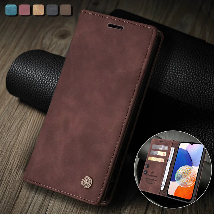 Ultrathin Leather Flip Case For Xiaomi Mi 14T 13T Redmi Note 14 13 Pro Plus 5G 13C 14C Business Wallet Phone Cover