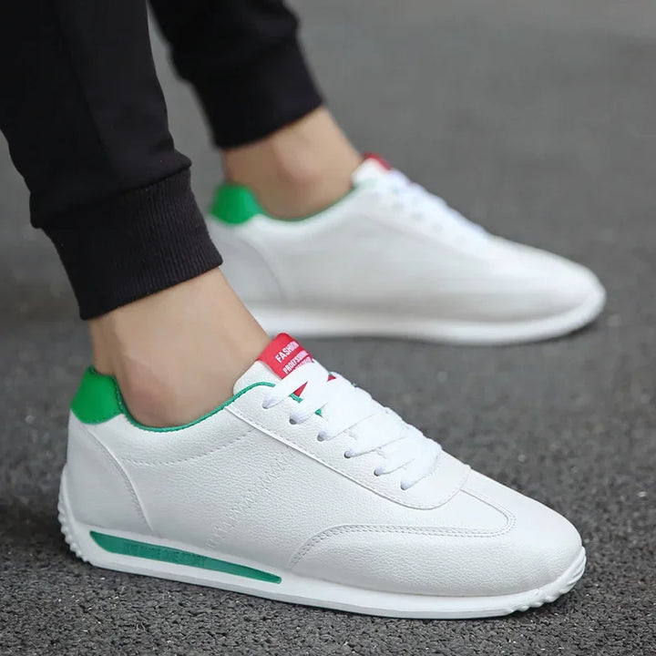 New PU Leather Sneakers Men Comforthable Vulcanized Shoes 2024 Trend Boys Sport Sneakers Mens Casual Shoes Fashion School Tennis