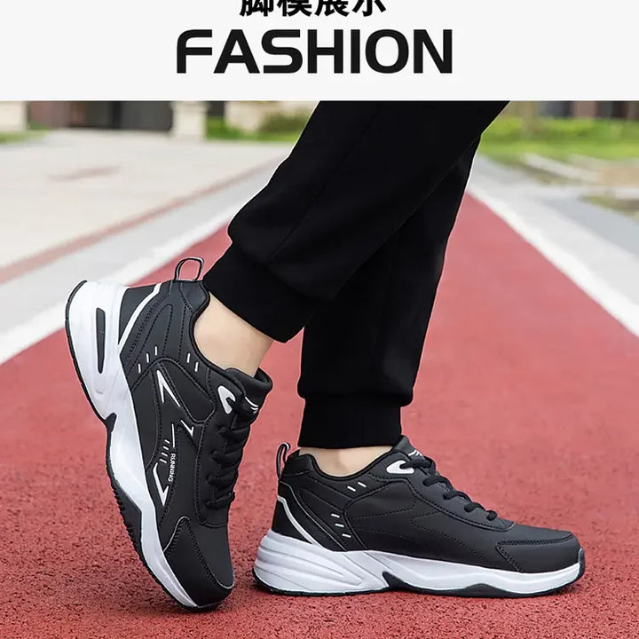 Thick Sole Versatile Clunky Sneaker for Men 2024 New Trend Mesh Lace Up Breathable Casual Sports Shoes Increased Soft Soles