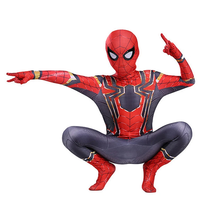 Spiderman Cosplay Fantasy Costumes Jumpsuit For Boys Girls Spider Man Miles Morales Superhero Halloween Carnival Zentai Bodysuit