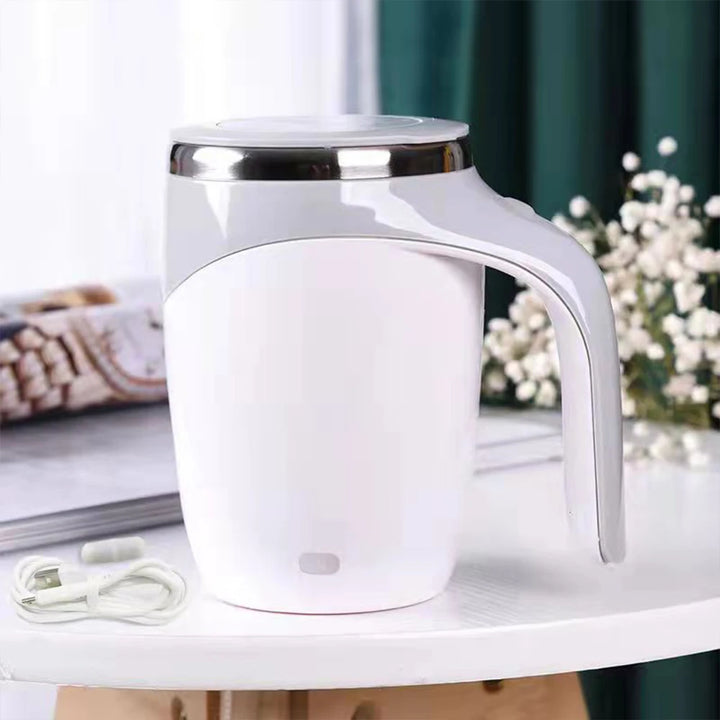 Automatic Stirring Cup Magnetic Mug Stainless Steel Coffee Mixing Cup Blender Lazy Milkshake Rotating Magnetic Water Cup Mixer