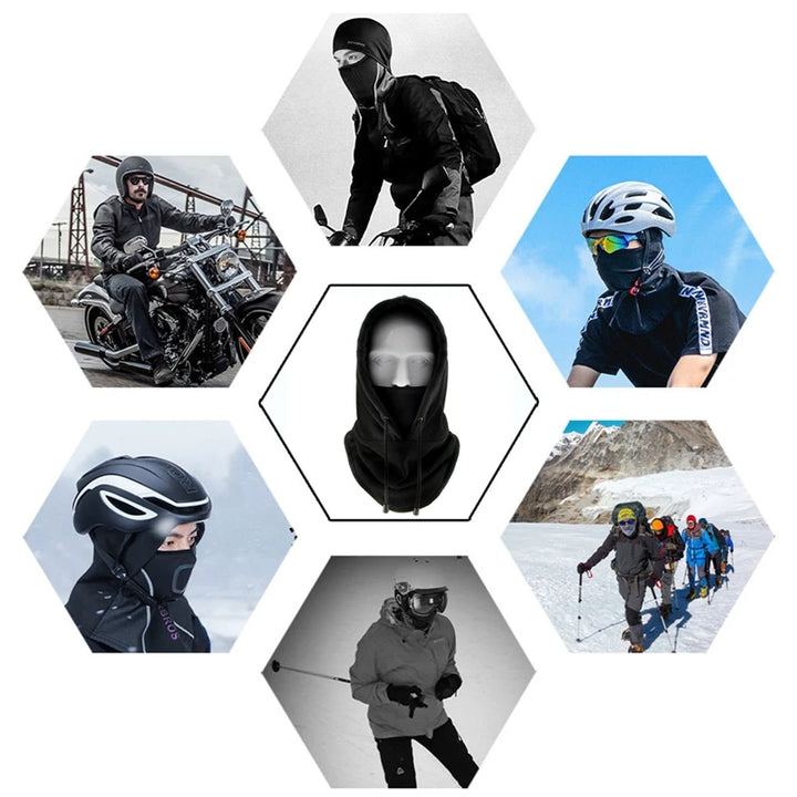 Winter Thermal Neck Warmer Outdoor Fleece Balaclava Scarf Skiing Face Mask Snood Hood Hat Windproof Keep Warm Cycling Cap New