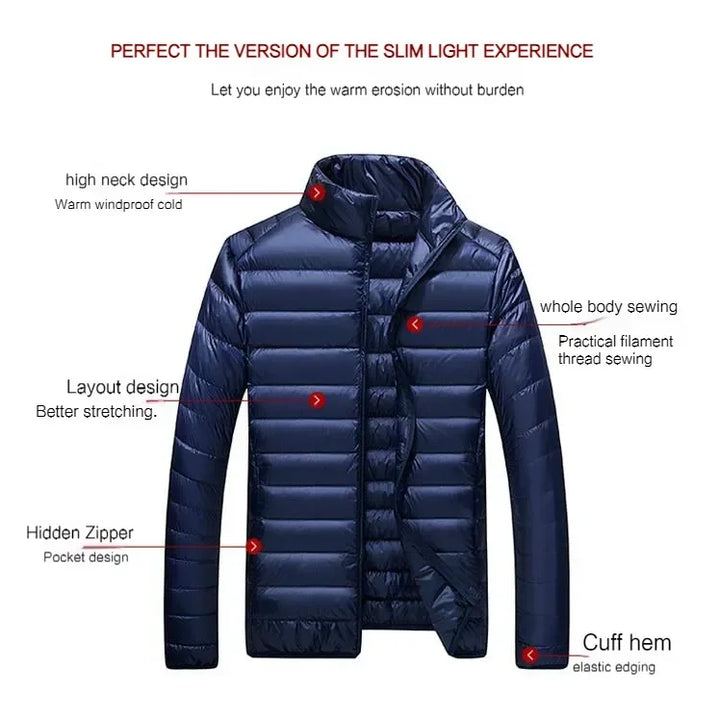 Ultra Light White Duck Down Jacket Men Waterproof Casual Portable Outdoor Lightweight Padded Male Coats Jacket Autumn Winter