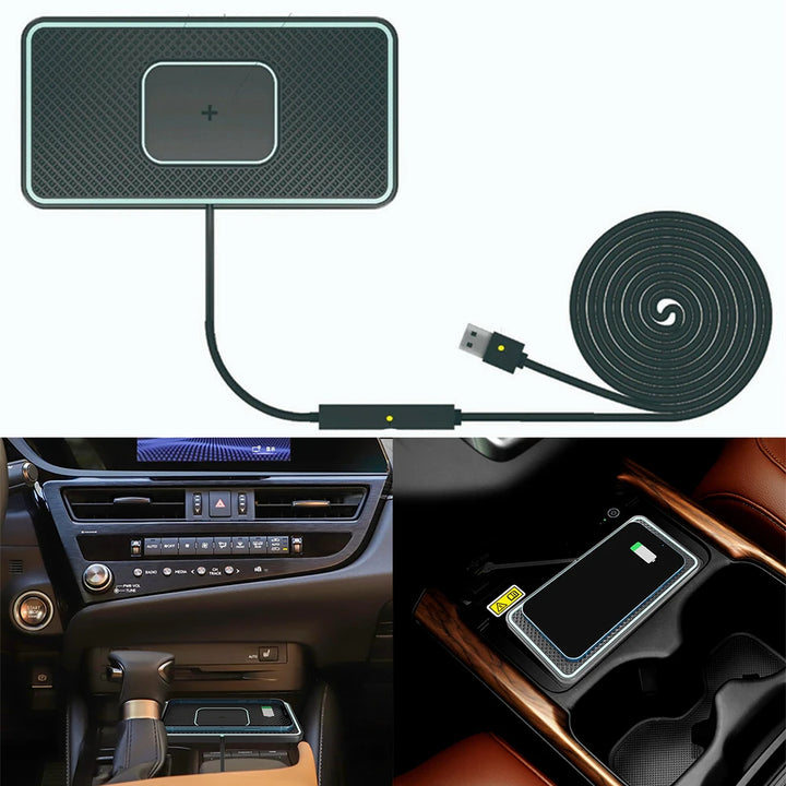 15W  Wireless Charger Pad Car Fast Charging Phone Stand Dock For Phone Wireless Onboard Car Charging Pad