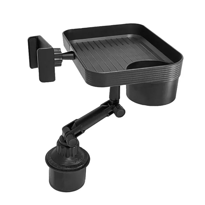 Car Cup Holder Expander Tray with Storage Box 4 in 1 Detachable Food Table Tray Car Console Storage Organizer Trip Essentials