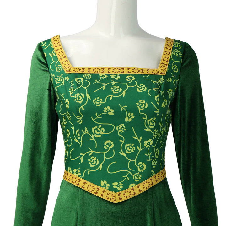 Female Princess Fiona Cosplay Shrek Cosplay Women Sexy Velvet Halloween Carnival Costume