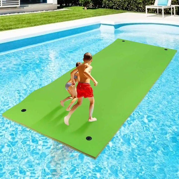 390CM Floating Water Pad Mat Tear-resistant 3-layer Roll-up Floating Island Pool Lake Ocean Swimming Pool Floating Pad Float Mat