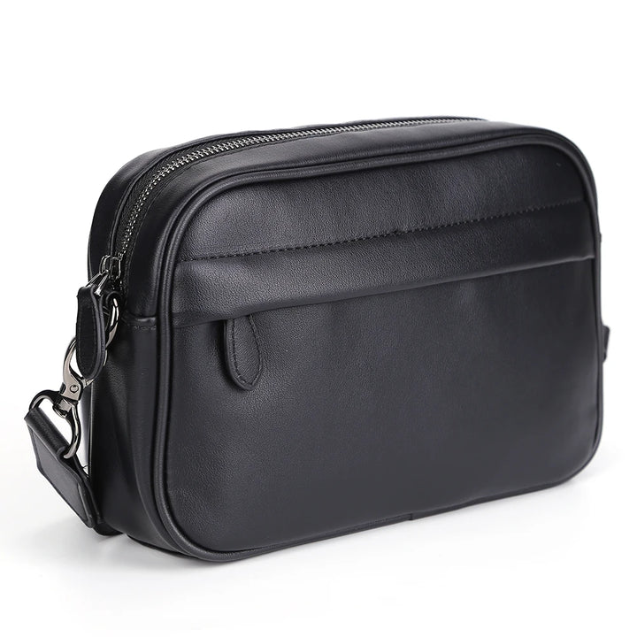 Men Shoulder Bag Leather Casual Business Messenger Bag Men Fashion Shoulder Crossbody Bag Small Square Plaid Designer Sling Bags