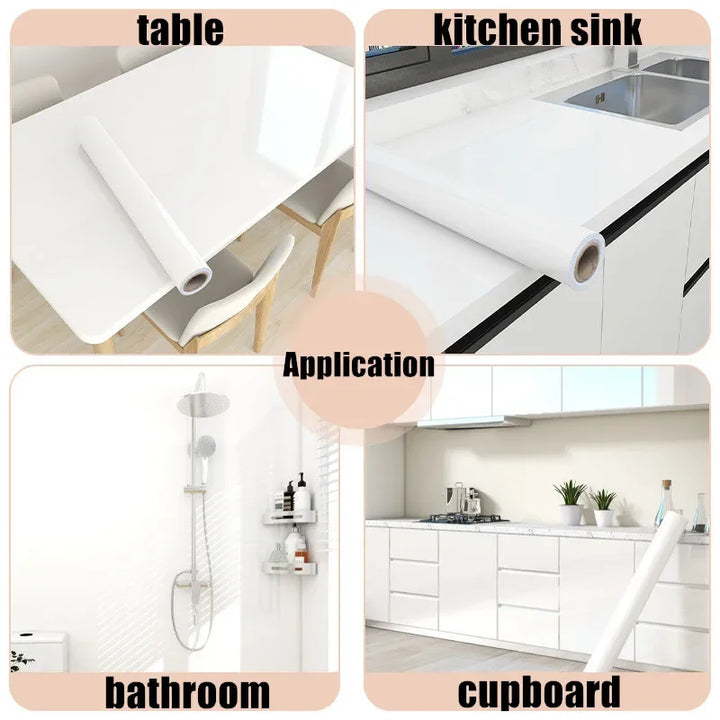 Self-Adhesive Kitchen Sticker Waterproof Oil-Proof Wall Sticker Stove Countertop Ceramic Tile Cabinet Table Renovation Wallpaper