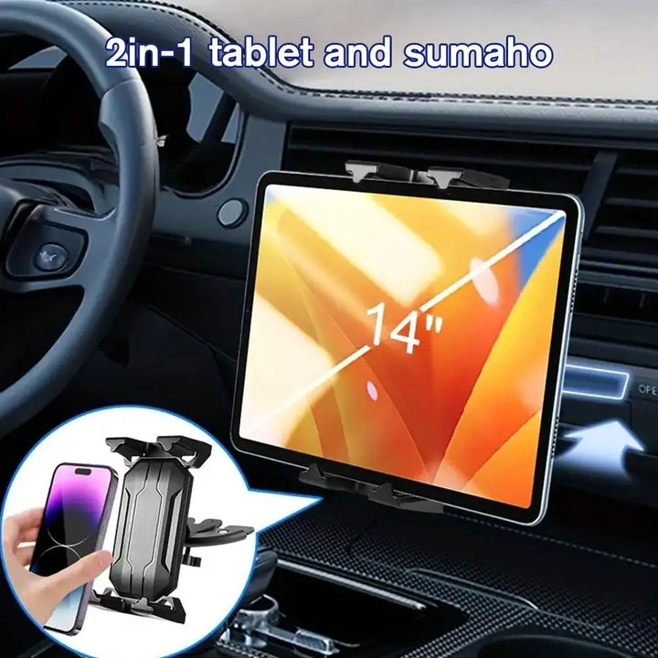 Universal 7 8 9 10 11 Inch Car CD Slot Tablet Bracket Mobile Phone Holder Mount Stand Rotatable For Iphone