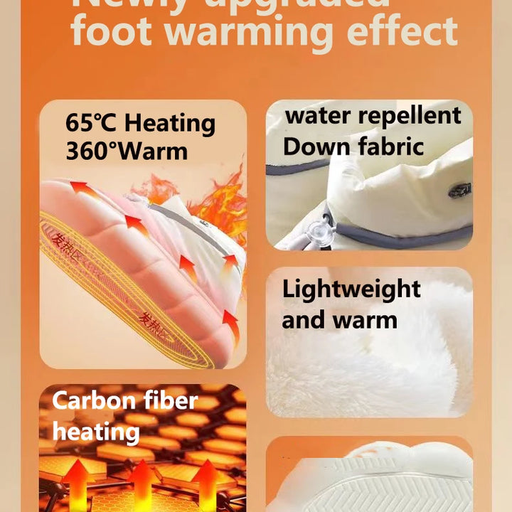 Electric heating warm shoes Heated Slippers Men Women Thermal Shoes with 5000mAh Rechargeable Battery Winter Warm Shoes