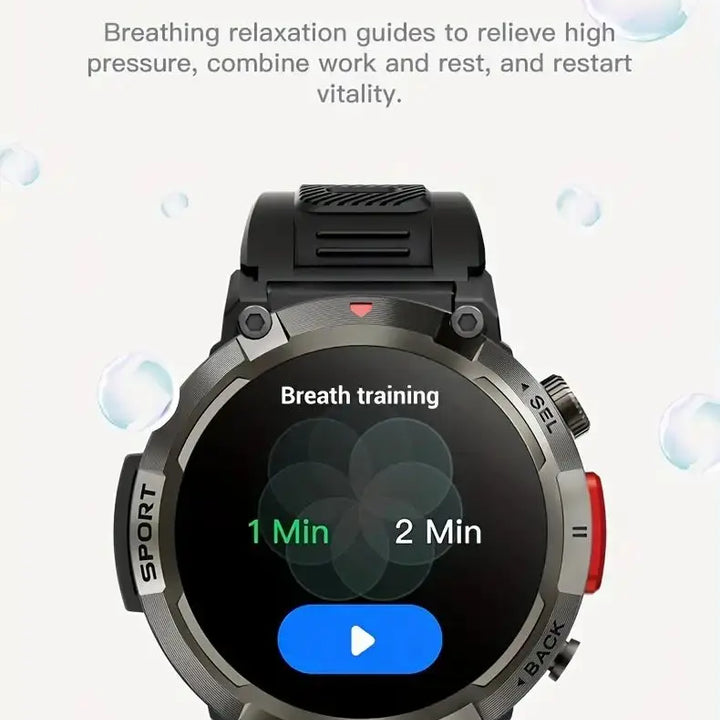 110+Sports Smart Watch for Men Women, 1.45'' HD Screen Fitness Trackers with Flashlight/ Sleep/ Heat Rate Monitor/ Wireless Call