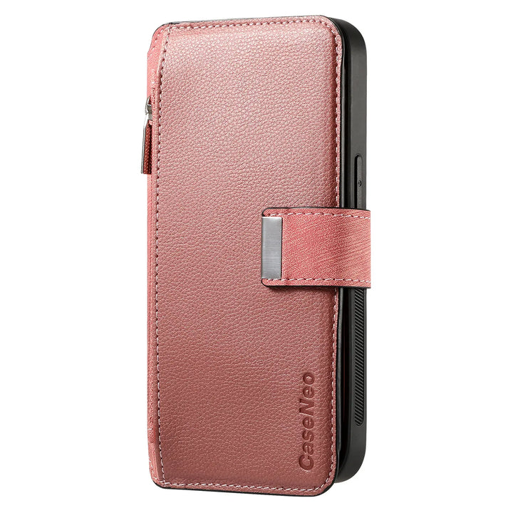 Zipper Flip magnetic suction detachable Back Cover For Honor X7b Card slot wallet shockproof Phone Case For Honor X7b 6.8 inch