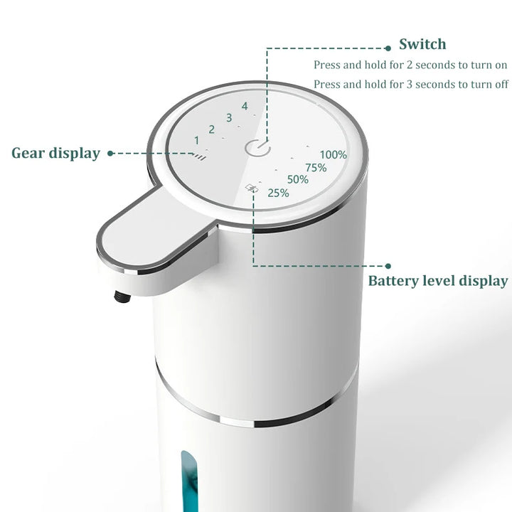 P11 Automatic Non-Contact Induction Foam Soap Dispenser 380ml USB Charging 4-speed Hand Washing Machine Wall-mounted Dispenser