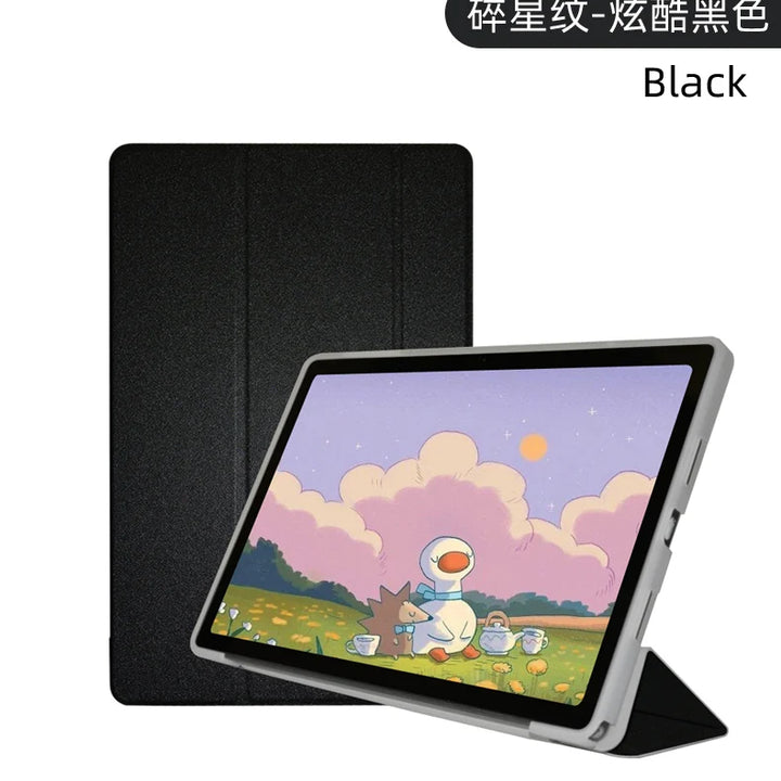 Case For Teclast P30T 10.1 Inch Tablet,TPU Soft Shell Fold Stand Cover For P30T + Stylus Pen