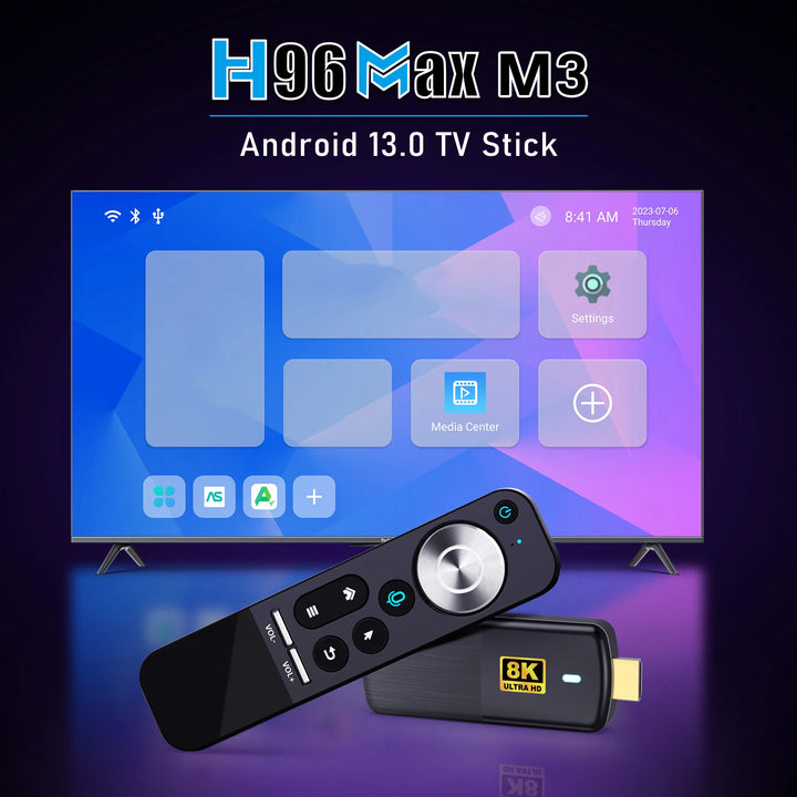 H96 MAX M3 Mini TV Stick RK3528 Android 13 Wifi6 8K Wifi 4K BT5.0 2GB 16GB Smart TV Box Google Voice Assistant Media Player