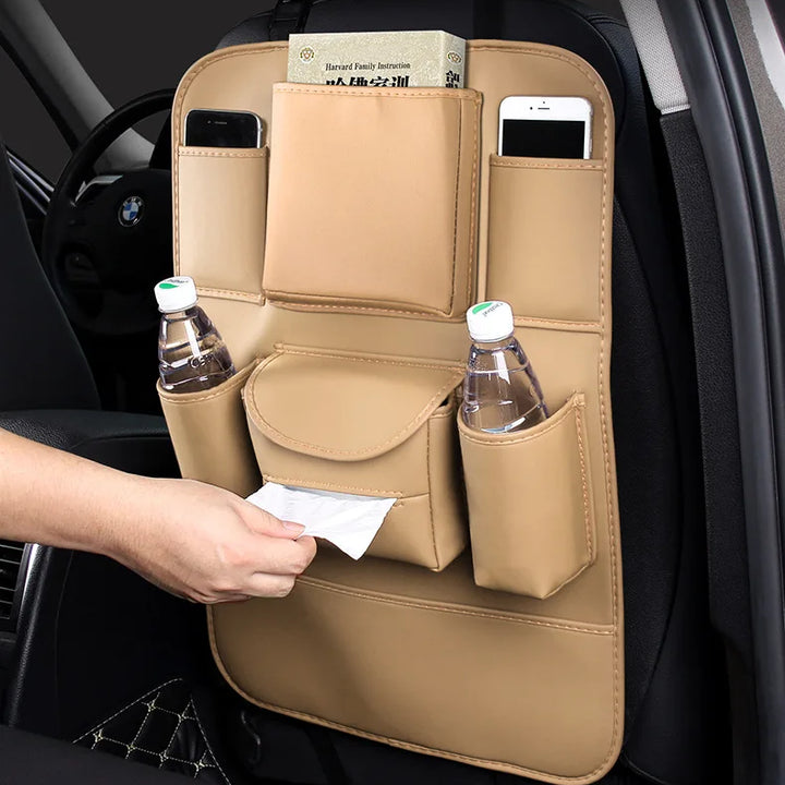 Car Accessories Universal Car Seats Organizer with Tray Tablet Holder Multi-Pocket Storage Automobiles Interior Stowing Tidying