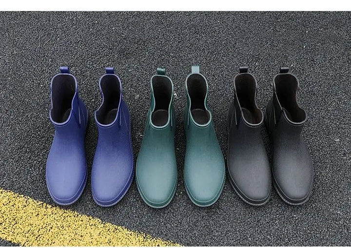 New ，outdoor ，rain boots men's fashionable waterproof shoes men's waterproof boots thick-soled fishing rubber shoes four seasons