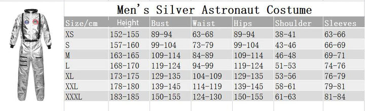 Halloween Christmas Silver Spaceman Men Women Space Suit Adult Children Astronaut Costume Family Party Dress Up Birthday Gift