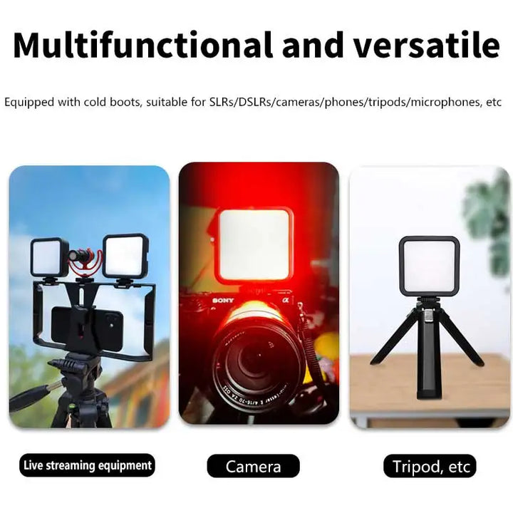 Mini RGB Hot Boot Fill Light Live Photography LED Portable Atmosphere Beauty Mobile Camera Pocket Adjustable