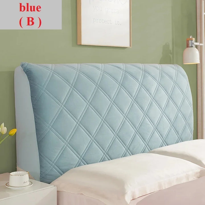 All-inclusive Bed Headboard Cover, Padded Velvet Bed Headboard Slipcover Washable Dustproof Headboard Protector, Bed Head Cover