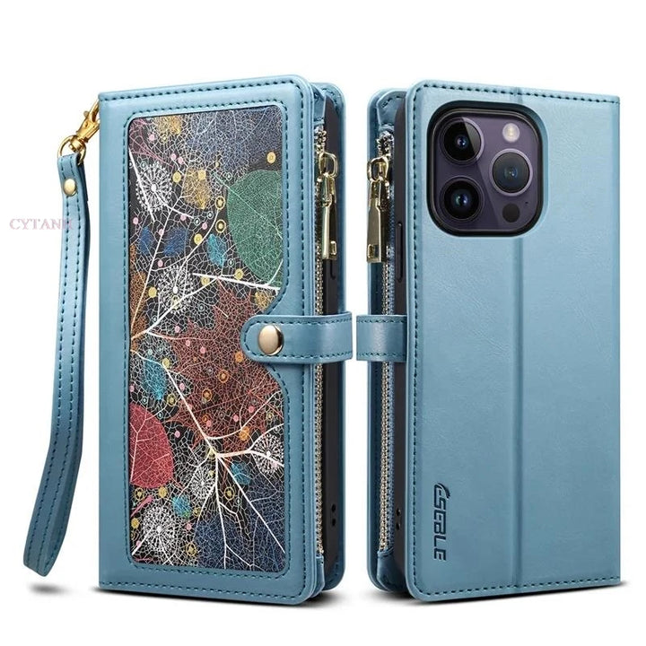 For Pixel 9 Pro XL 5G Crossbody Zipper Wallet Leather RFID Case For Google Pixel 8A Luxury Cover  6 7 8 9 Pro 7A 6A 8 A Funda