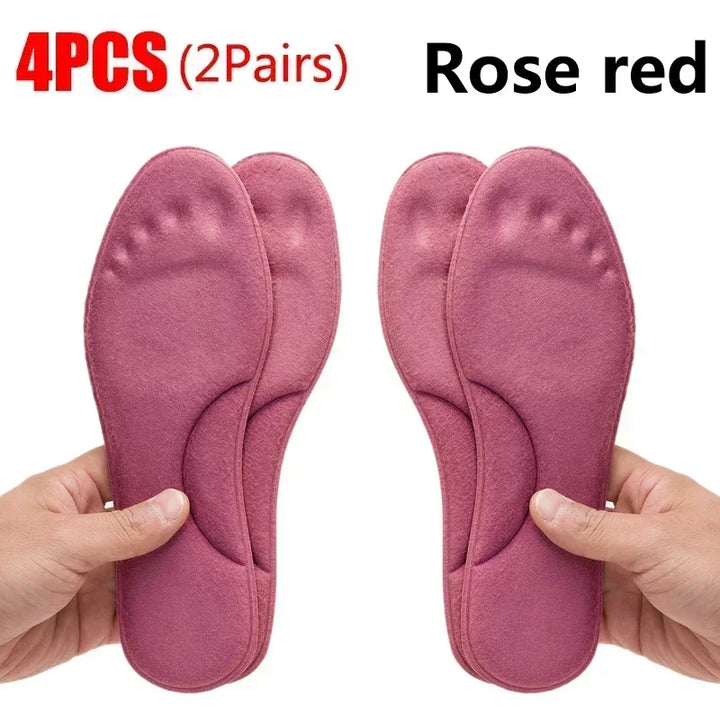 2/4pcs Winter Self Heating Insoles Foot Thermal Thicken Non Slip Insole Memory Foam Shoe Pads Warm Sport Shoes Inserts Women Men