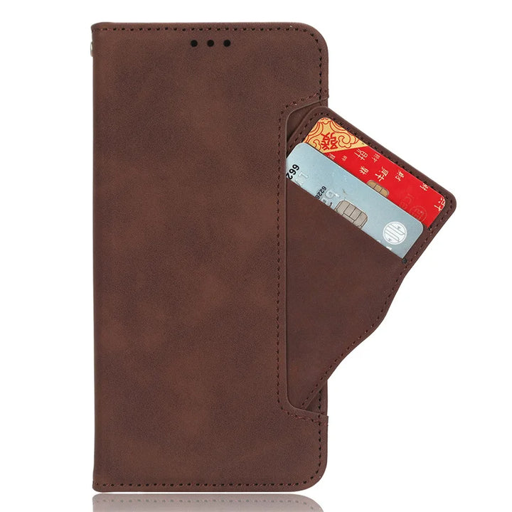 For Motorola Moto G75 5G Luxury leather wallet case Multi card slot for Moto G 75 G75 Magnetic phone case