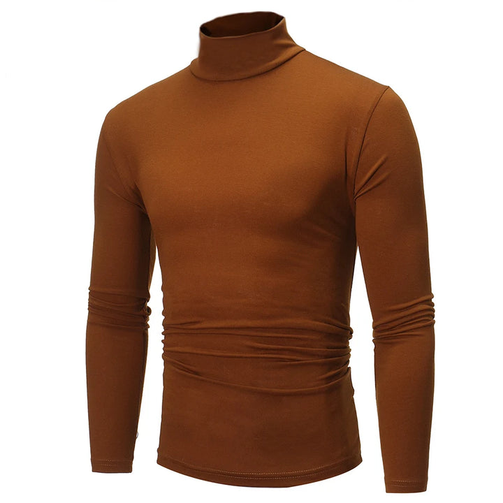 Thermal Underwear Tops Men Winter Clothes Thermal Shirt Autumn Men's Winter Tights High Neck Thin Slim Fit Long Sleeve T-shirt