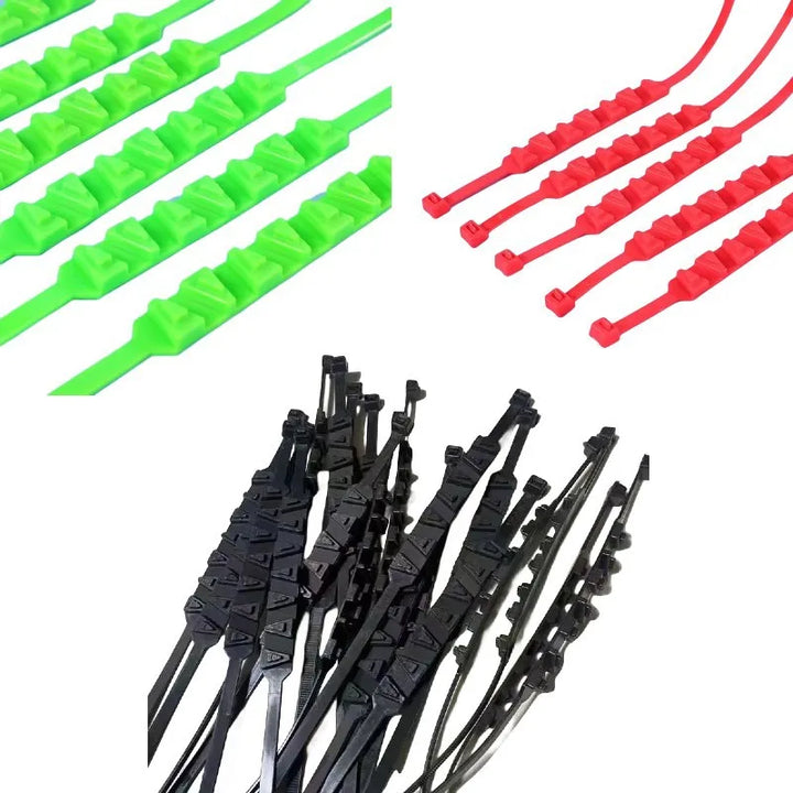 Anti-Skid Snow Chains for Motorcycles and Bicycles Non-slip Cable Ties Motorbike Emergency Tire Tool Winter Accessories 3/5pcs