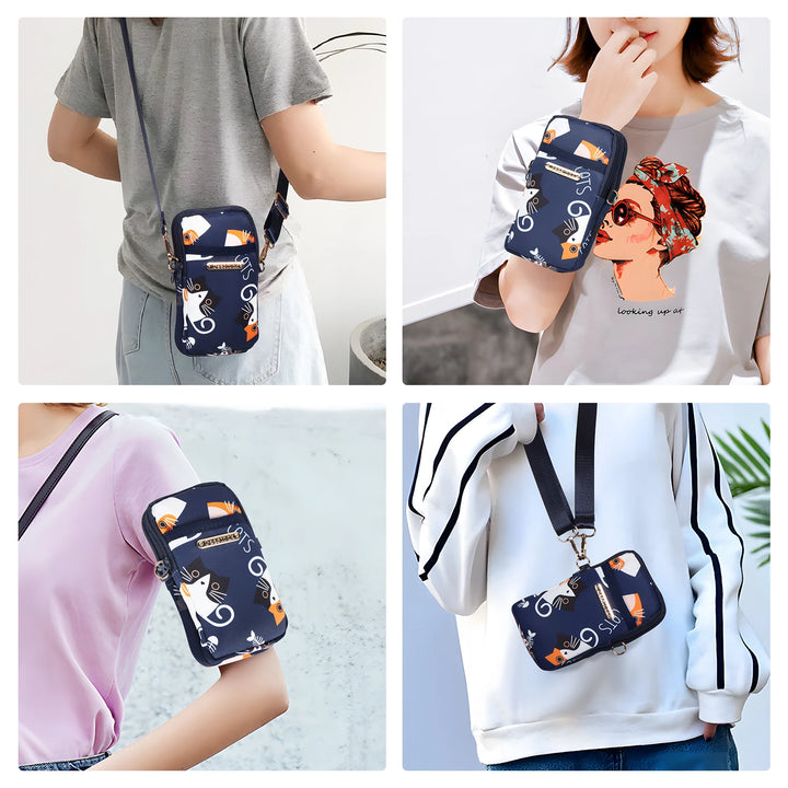 Designer Fashion Mobile Phone Bag Women's Messenger Bag All-match Mini Crossbody Bag Hanging Neck Coin Purse Vertical Handbag