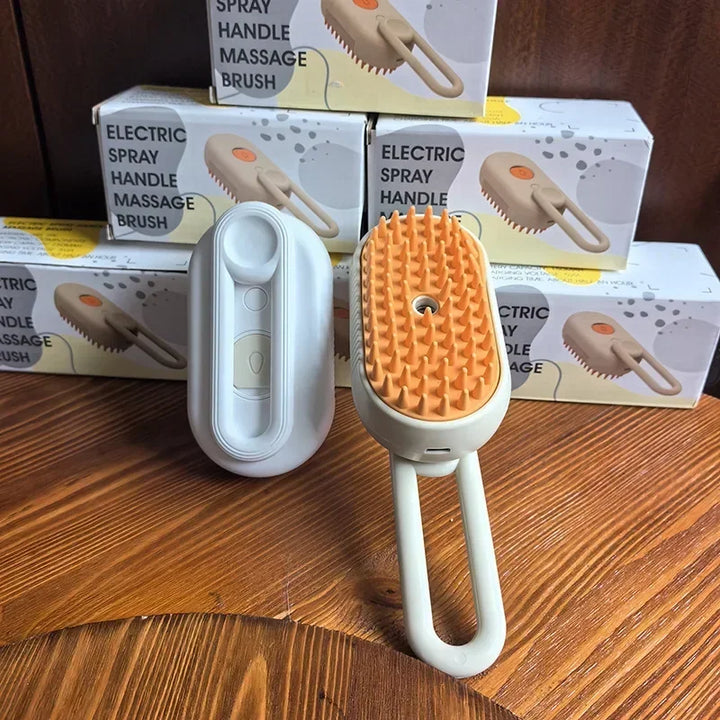 3 in 1 Water Steam Cat Brush Electric Spray Hair Brushes Steam Brush Steam Cats Comb Cats Massage Grooming  Hair Removal Comb