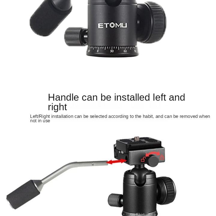 Aluminum Alloy Mini Tripod with Ball Head, Digital SLR Camera Desktop Stand, Portable Phone Tripod Stand