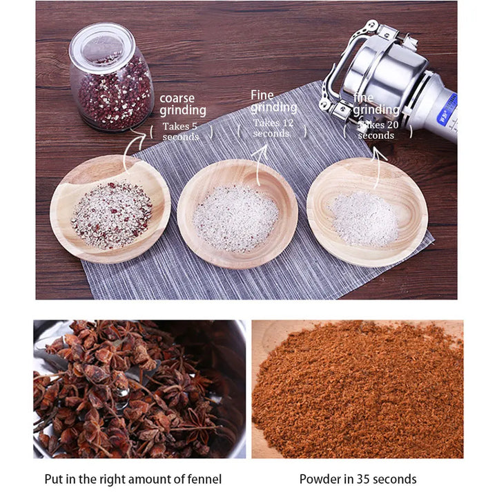 150G Portable Coffee Grinder Electric Grains Mill Grinding  Spices Home Useful Stainless Steel Dry Food Powder