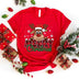 (Premium T-shirt)Cute Merry Christmas Print T-Shirts For Women Summer Lovely Short Sleeve Casual Round Neck T-Shirts Ladies tops