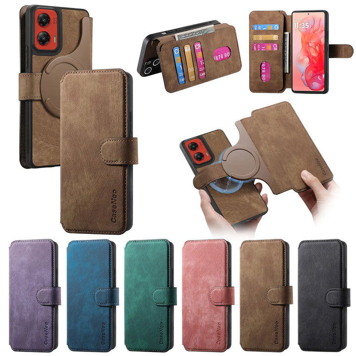 Leather flip magnetic suction detachable Back Cover For Motorola Moto G Stylus 5G (2024) 6.7 "Card slot wallet shockproof Case