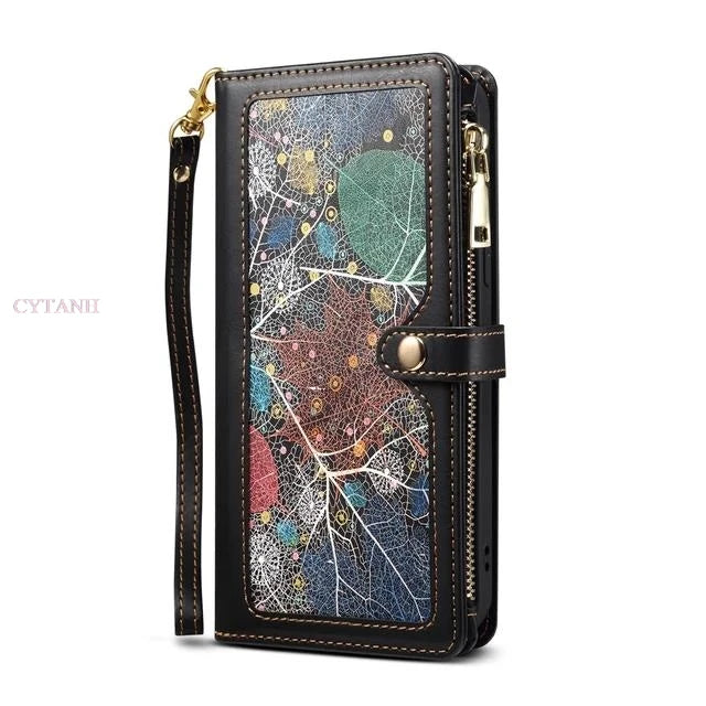 For Pixel 9 Pro XL 5G Crossbody Zipper Wallet Leather RFID Case For Google Pixel 8A Luxury Cover  6 7 8 9 Pro 7A 6A 8 A Funda