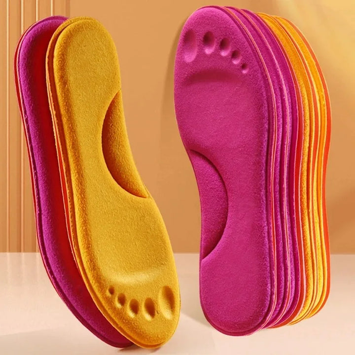 2/4pcs Winter Self Heating Insoles Foot Thermal Thicken Non Slip Insole Memory Foam Shoe Pads Warm Sport Shoes Inserts Women Men