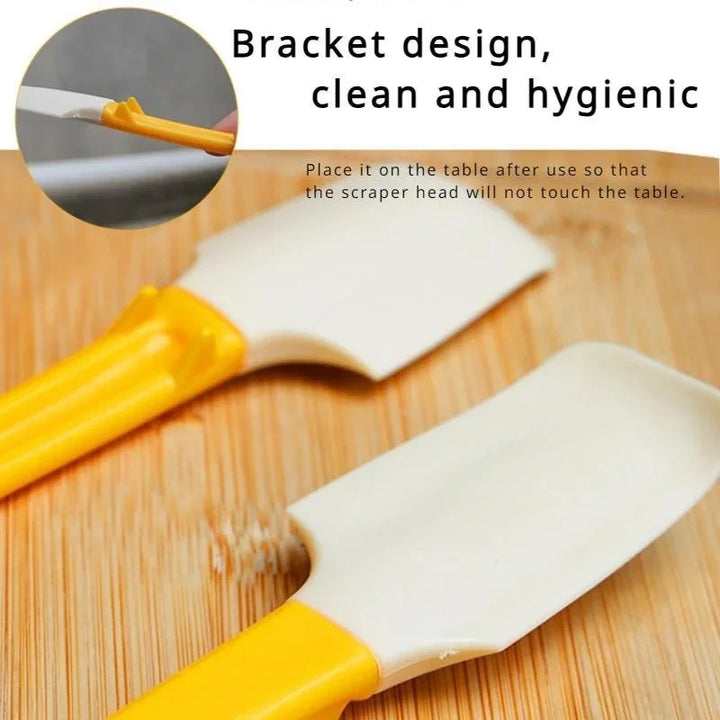 Multi-functional Silicone Butter Knife Scraper High Temperature Resistant Elbow Stirring Stick Can Opener Baking Jam Spatula