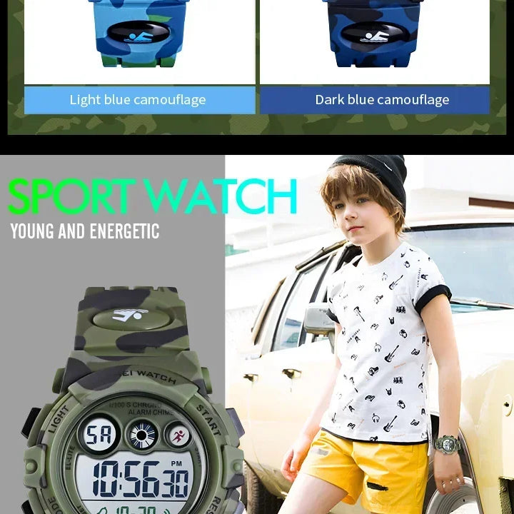 SKMEI Shockproof Digital Watch for Children Waterproof Sports Electronic Wristwatches Kids Boy Clock 1266 Reloj Para Niñas 1547