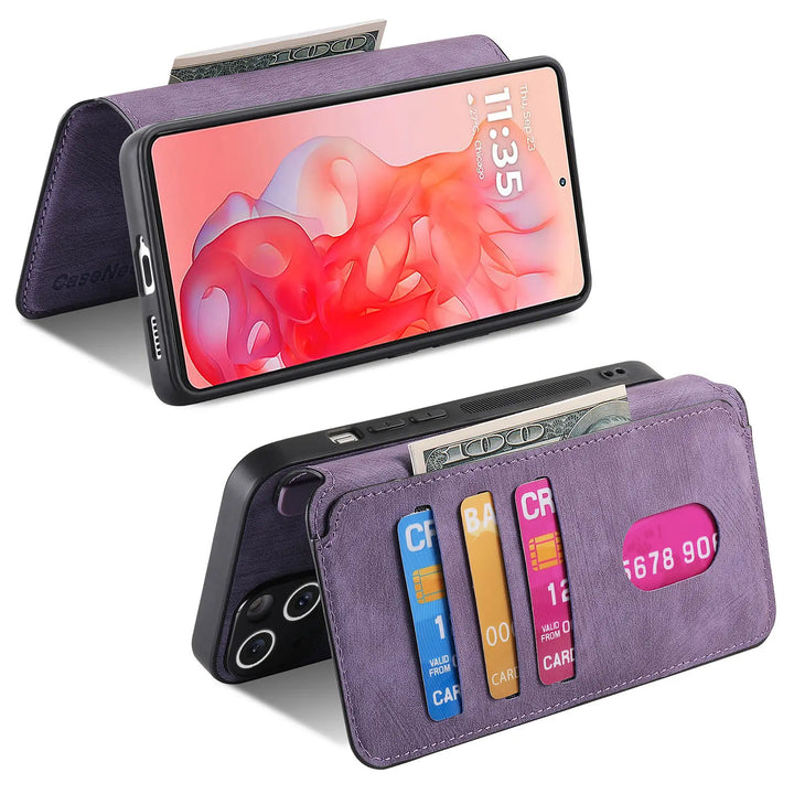 Leather flip magnetic suction detachable Back Cover For Motorola Moto G Stylus 5G (2024) 6.7 "Card slot wallet shockproof Case