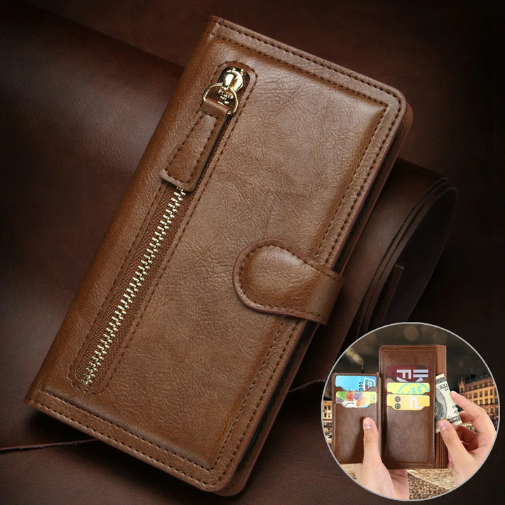 Zipper Leather Card Coque for Samsung Galaxy A55 A35 A25 A15 5G 4G 2024 Flip Case Book Funda Phone SM-A556 A 55 35 Wallet Cover