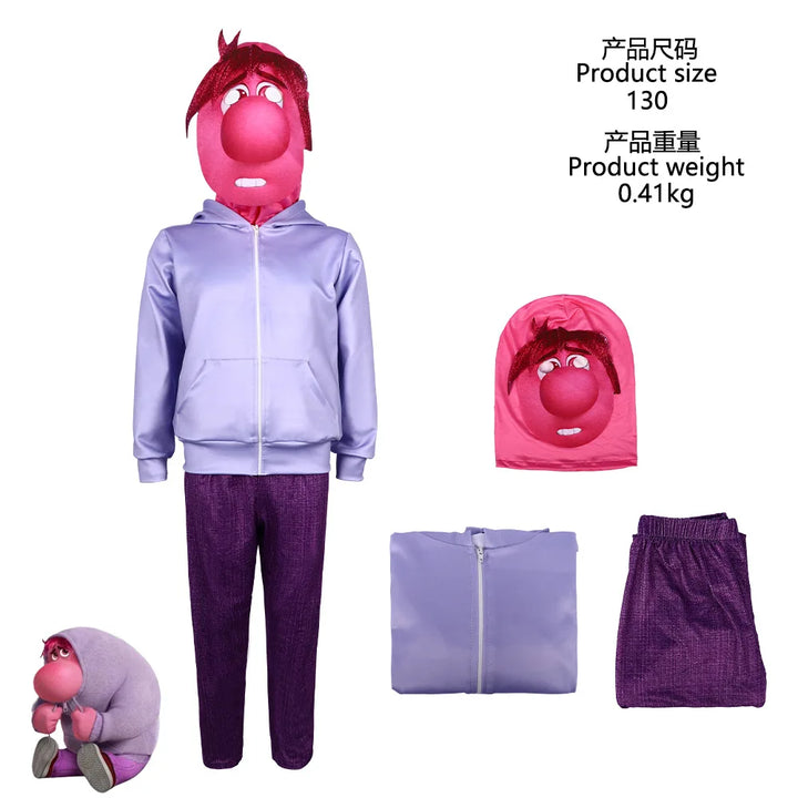 Inside Out 2 Cosplay Joy Disgust Costume For Kids Inspired Dress Anger Fear Halloween Birthday Party Costume For Girls Boys