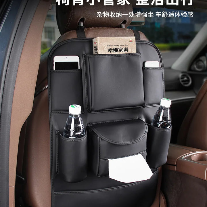 Car Accessories Universal Car Seats Organizer with Tray Tablet Holder Multi-Pocket Storage Automobiles Interior Stowing Tidying